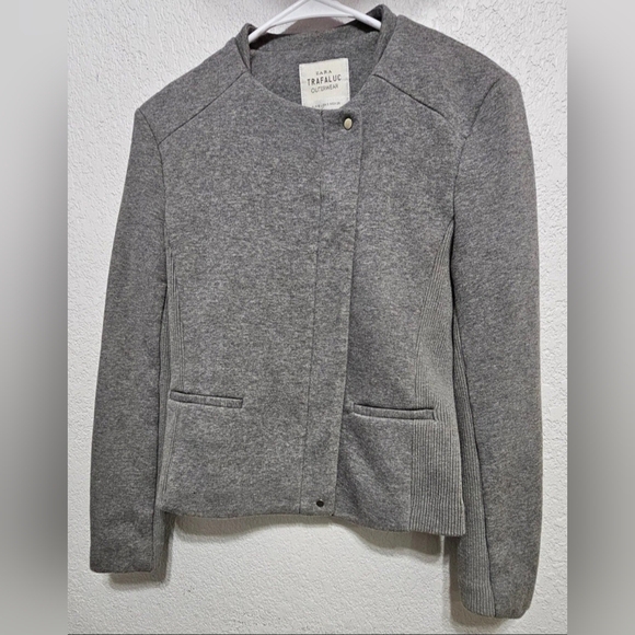 Zara Trafaluc Outerwear Zip Up blazer Jacket size Small - Picture 1 of 8